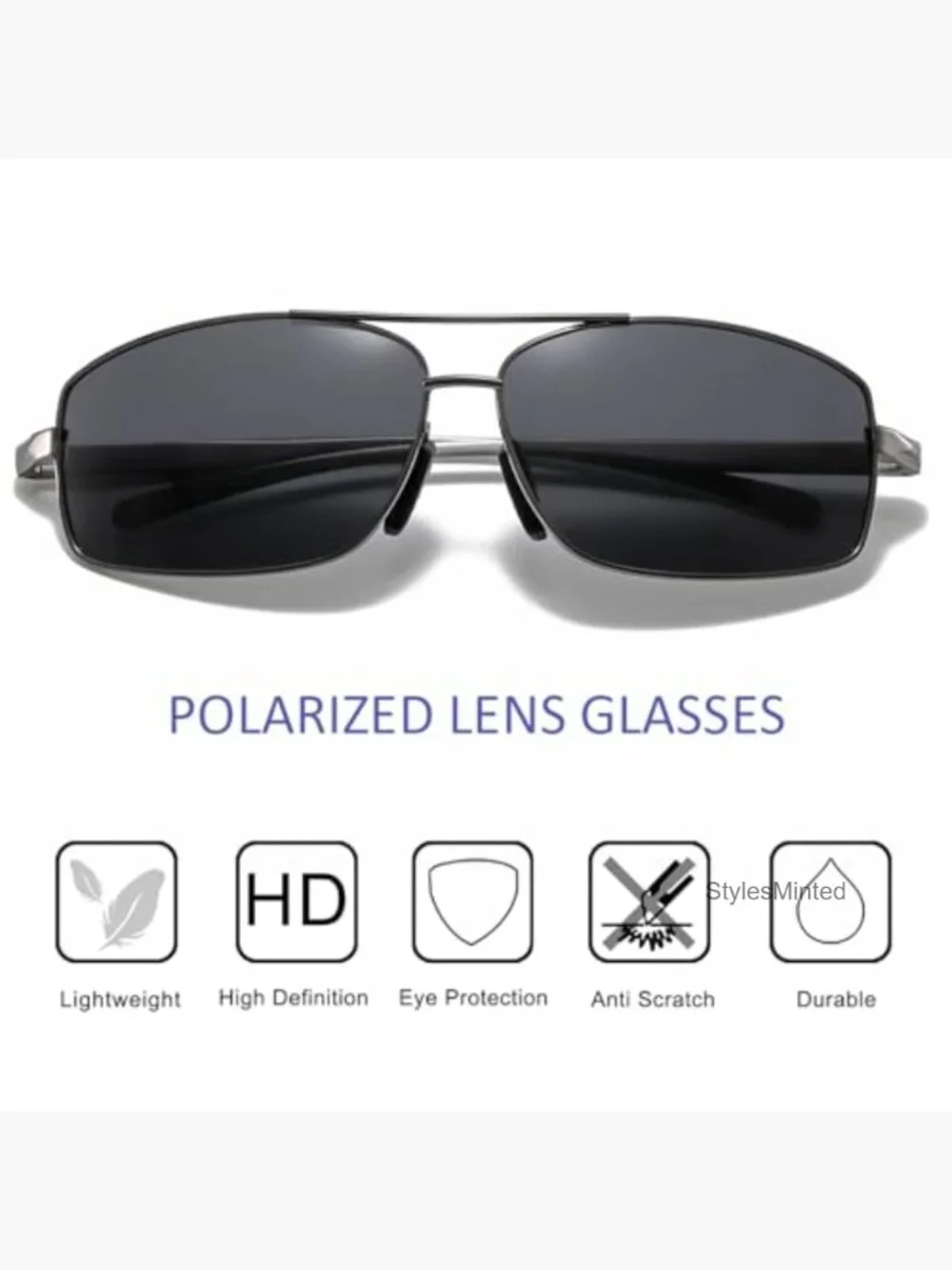 Ultra Lightweight Aluminum-Magnesium Polarized UV400 Sunglasses